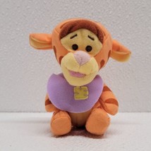Winnie The Pooh Baby Tigger With Purple Bib 4&quot; Mini Plush - $400.68 MXN