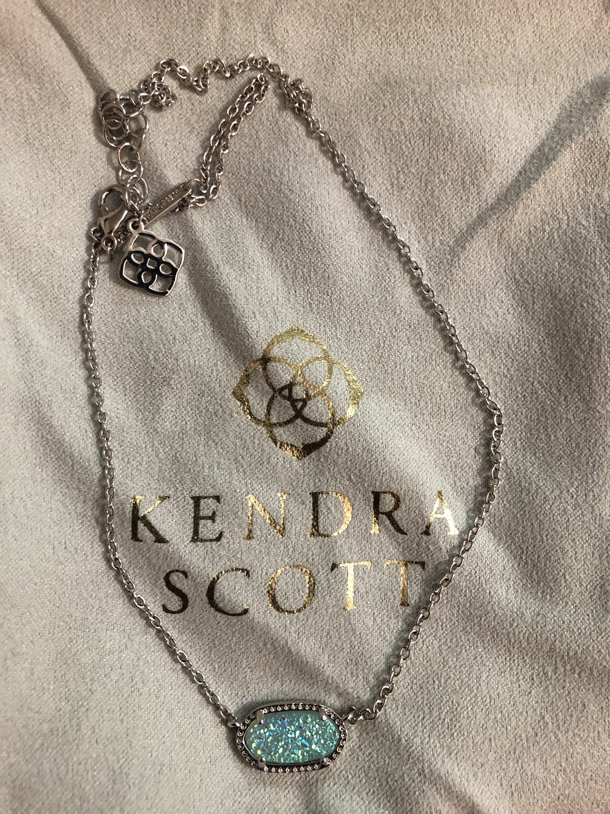 Primary image for Kendra Scott Elisa Pendant Necklace for Women Light Blue Drusy
