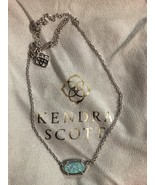 Kendra Scott Elisa Pendant Necklace for Women Light Blue Drusy - $49.95