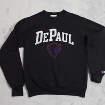 DePaul Blue Demons Champion Sweatshirt Mens Small Black Varsity Pullover... - £22.33 GBP