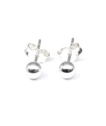 Indian Style 925 Sterling Silver Little Ball Stud Earrings for girl - Pair - $800.17 MXN
