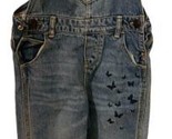Oshkosh B&#39;Gosh Overalls Denim Jeans Girls Size 4T Blue Butterfly Flower ... - $12.78