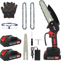 Mini Chainsaw 6-Inch Cordless power chain saws with Security Lock Small,... - £28.37 GBP