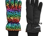 3M THINSULATE Rainbow Foil Peace Sign Insulated Ski Gloves Girls Size 7-16 - $10.83