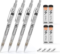 Mozart Aesthetic Mechanical Pencil Set Of 12-0.3, 0.5, 0.7 &amp; 0.9 Mm With... - £18.73 GBP