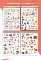 Autumn Themed Sticker Set 174 Pieces Stickers For Agenda, Notebook, Planner - $6.81
