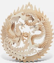 NEW 3D Puzzle Lucky Dragon &amp; Phoenix by Puzzled - Wood Craft Construction  - £16.14 GBP