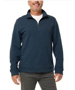 Dockers Mens Sweater Blue Quarter Zip Pockets Long Sleeves Regular Fit - $736.47 MXN