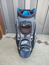Nike Performance 14 Divider Golf Cart Bag Blue Camo w Raincover - $118.74