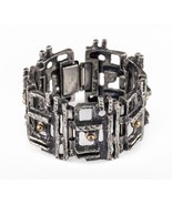 Robert Larin Brutalist Dual-Tone Wide Bracelet 7.25&quot; Long - $5,874.96 MXN