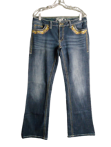 Rock 47 by Wrangler Ultra Low-rise Bootcut Jeans Embroidery/Bling Womens... - $26.73