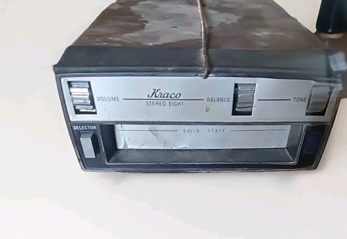 VINTAGE Kraco KS-400 8-Track Auto Stereo Dash Mounted 12VDC MADE JAPAN P... - $19.99