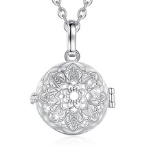 18mm Harmony Ball Flower Cage Pendant Necklace Angel Caller Baby Chime Bola Fash - £17.83 GBP