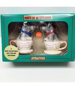 Schnauzer Puppy Dog Love 3&quot; Ceramic Stoneware Salt and Pepper Shaker Set... - $24.36 CAD