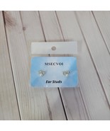 MSECVOI Ear studs – Cute Bow Design with Pearl Drop Earrings Stylish and... - $18.96