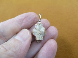 CR505-69) 5/8&quot; Fairy Stone Pendant Christian Silver Cross Staurolite Crystal - £14.90 GBP