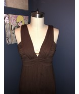Guess Womens Brown Empire Waist V Neck Maxi Dress with Bead Accent $128 ... - £23.58 GBP