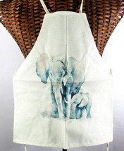 Elephants Apron Linen Cotton Child Small Size Home Kitchen Help US Selle... - £19.34 GBP