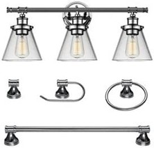 Globe Electric&#39;S 51234 5-Piece All-In-One Bathroom Accessory Set Features A - $194.93
