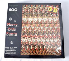 Hallmark Merry Olde Santa Claus Christmas 3-D Sensations 500 pc Puzzle Springbok - £23.22 GBP