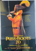Puss In Boots Movie Poster Original Promotional 27x40 Folded One Sided - £12.46 GBP