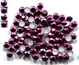 RHINESTUDS Faceted Metal 3mm Hot Fix CORAL ROSE    2 Gross  288 Pieces - £4.47 GBP