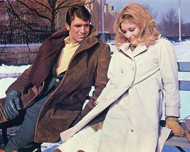 Valley of the Dolls 16x20 Canvas Sharon Tate Tony Scotti sit in park bench - £54.99 GBP