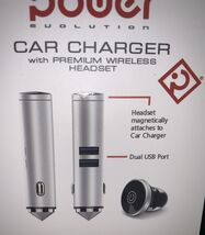 Car Charger, Premium Wireless Headset For All Smart Phones - $14.73