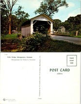 Vermont(VT) Montgomery Covered Fuller Bridge Flowers Creek Vintage Postcard - $9.40