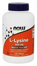 NEW NOW FOODS Lysine 500mg Healthy Immune Function Vegan/Vegetarian 250 ... - $20.96