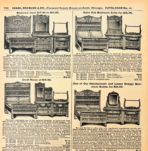 1969 Bedroom Sets &amp; Suites 1901 Repro Advertisement Sears Furniture DWU17C - €21,52 EUR