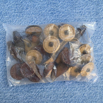 Vintage Leather Stitch Buttons (18) &amp; Wooden Toggles (8) Cowboy Western READ - £15.35 GBP