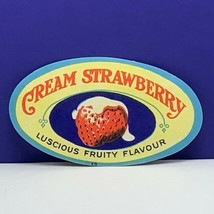 Label soda pop ephemera advertising vintage cream strawberry luscious fr... - £7.74 GBP