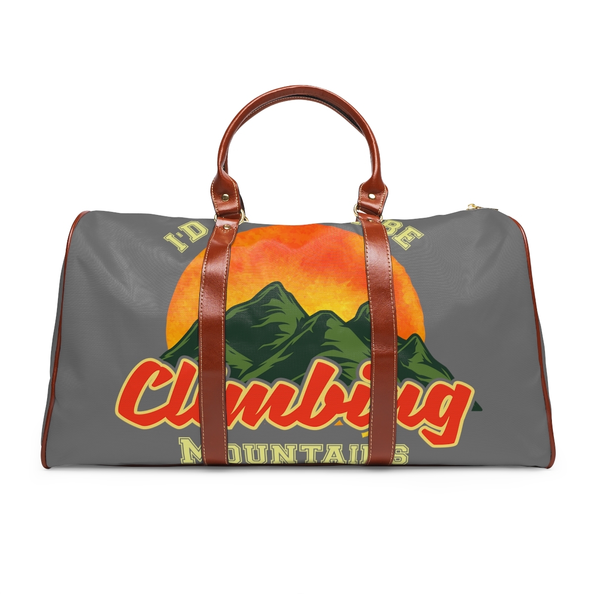 Personalized Travel Gear: Waterproof Travel Bag with Mountain Print - $93.73