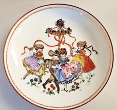Steinböck -  Email Enamel Over Copper Bowl Children May Day Pole Vintage... - £47.87 GBP