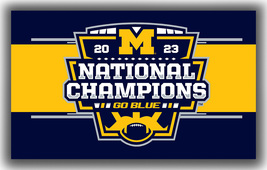 Michigan Wolverines Football National Champions 2023 Flag 90x150cm 3x5ft Banner - £11.94 GBP