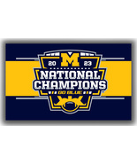 Michigan Wolverines Football National Champions 2023 Flag 90x150cm 3x5ft Banner - £11.76 GBP