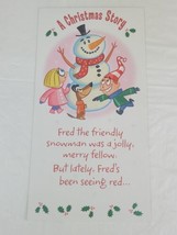 Funny Christmas Card with Envelope Dog Urines On Snowman Hallmark Unused  - $6.30