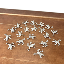 Set of 20 Silver Tone Metal Frogs Charm Pendants Lot - $15.98