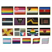 LGBTQ PRIDE FLAG PIN Gay Lesbian Bisexual Trans LGBT Lapel Hat Tack Enam... - $2.95
