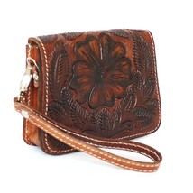 STG Real Leather Coin Purse, Hand Purse, Vintage Gift Pouch Change Purse (Brown) - £33.62 GBP