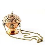 Copper and Brass 3.75&quot; Hanging Incense Censer! - $400.85 MXN