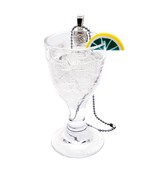 Unique GIN &amp; TONIC BAUBLE miniature GLASS decoration  CHRISTMAS handmade... - £18.54 GBP