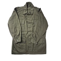 Army Green Military Style 4 Pocket Utility Jacket Sz L 48&quot; 100% Cotton U... - $43.66