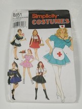 Simplicity 639 Costumes Naughty Nurse Maid Car Hop Gypsy Sew Pattern Unc... - $6.64