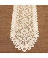 White Floral Lace Table Runner Dresser Scarf Doilies Wedding Party Decor... - $17.54 CAD