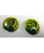 2 Vintage Archie Pin Buttons Jughead Take Me to Your Kitchen Lets Go Slu... - £15.49 GBP