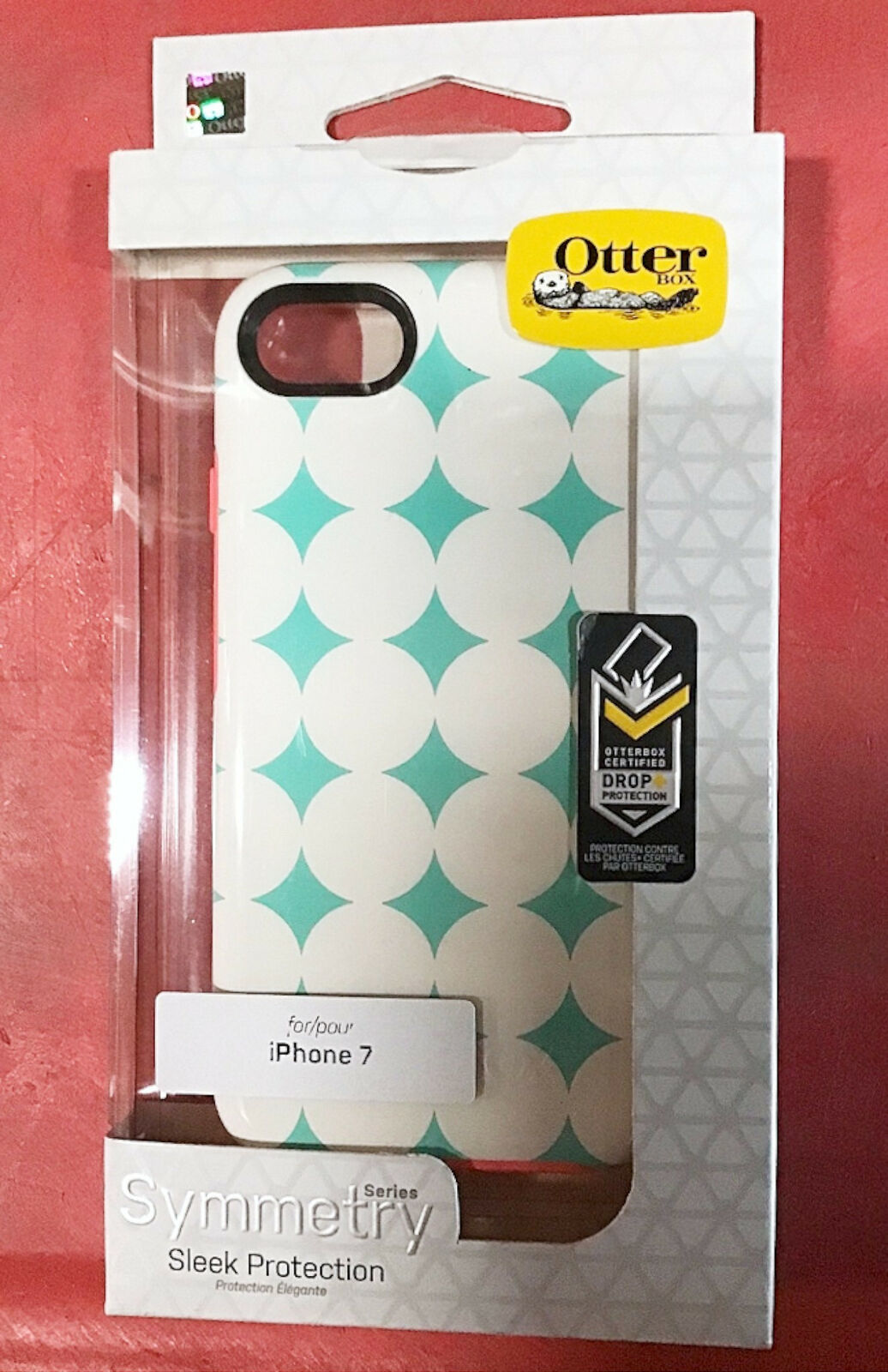 NEW OtterBox Symmetry Series MINT/PINK Sleek Phone Case for iPhone 8 / 7 / 6 - $32.87