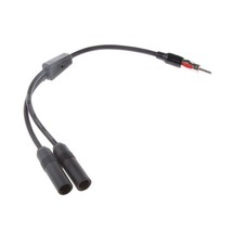 Car Stereo Radio Antenna Y-Adapter Splitter 1 Male To 2 Female - DIN Signal - £7.66 GBP