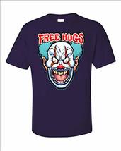 Kellyww Free Hugs ghoulish Scary Clown Shirt Creepy - Unisex T-Shirt Purple - £23.87 GBP